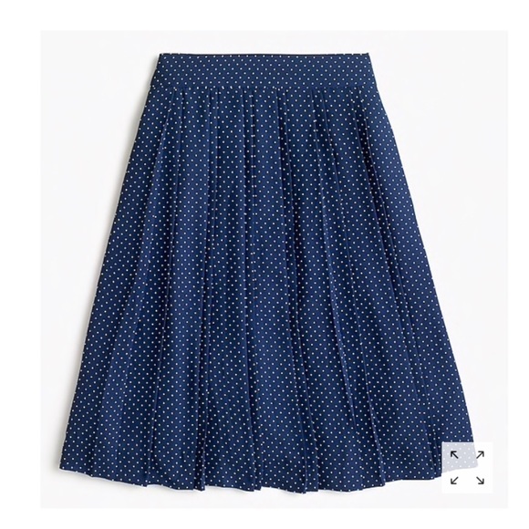 J. Crew Pleated Midi Skirt in Polka Dots - Picture 6 of 8